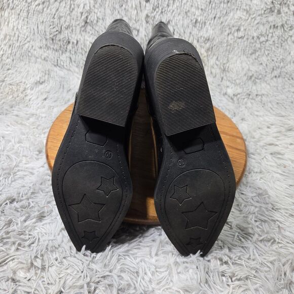 Forever 21 Womens Size 10 Western Style Crocodile Print Mid Calf Pull On Boots - Picture 5 of 9